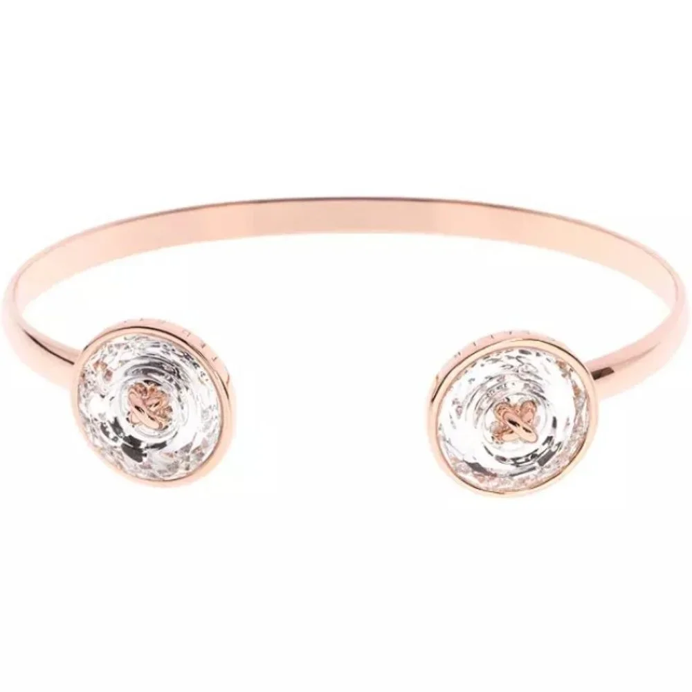Ted Baker Katrina Big Button Swarovski Crystal Rose Gold Cuff - Picture 2 of 3